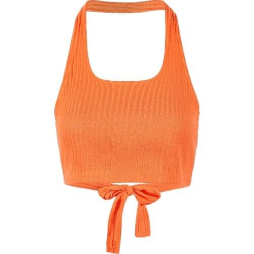 2021 new European and American sexy strapping navel vest