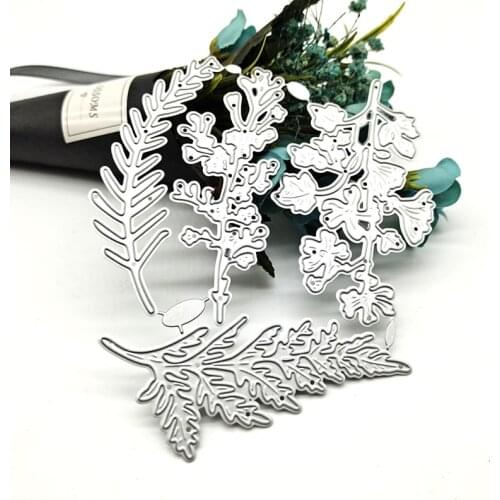 4pcs 2021 New dies branches Metal Cutting dies Stencil Die Cut Scrapbooking christmas decoration stencil Craft Stamps fustelle