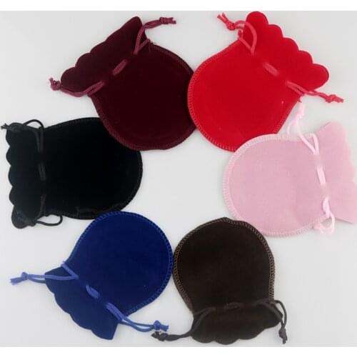 7x9cm Velvet Jewelry Packing Bags Christmas Gift Bags 100pcs/lot Mini Gourd Bag Drawable Velvet Bags