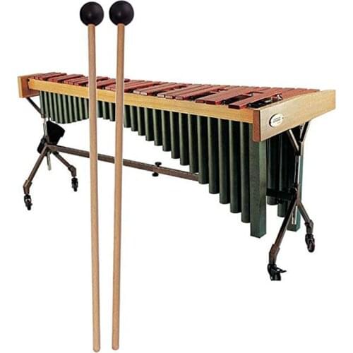 A1 Pair Soft Head Wood Core Precussion Mallets Drumsticks Timpani Mallets Oak Handle Perfect Weight and Balance