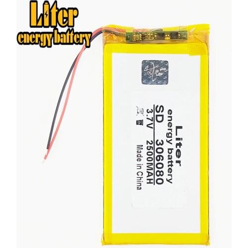 The tablet battery 306080 3.7V 2500mah Lithium polymer Battery with Protection Board For MP4 GPS Digital Camera