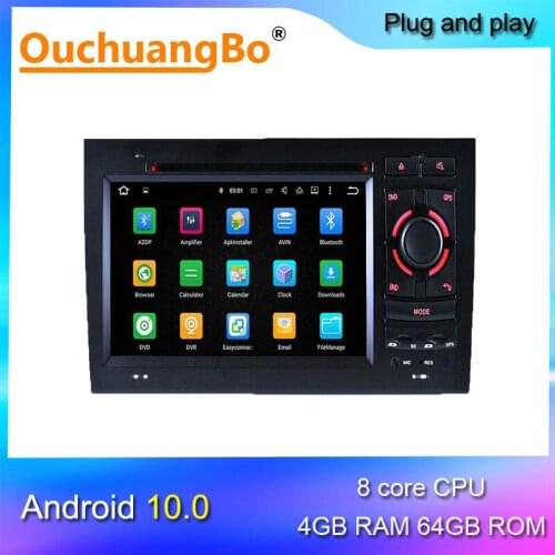 Ouchuangbo audio player recorder for A4 2002-2008 with android 10 gps 8 core carplay 4GB+64GB