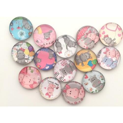 Free shipping (14pcs/lot)Cute Hippo Crystal Glass Fridge Magnet Kawaii Cartoon Animal message sticker for whiteboard kids gift