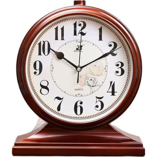 Antique Table Clock Retro Living Room Desktop Clocks Shabby Chic Vintage Style Table Watch Desk Ornaments Home Decoration Gift