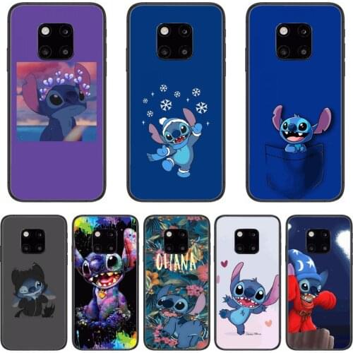 Stitch Phone Case For Huawei mate 30 10 20 40 Lite Smart Z Pro Black Etui 3D Coque Painting Hoesjes case