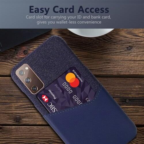 Business Case Funda On The For Samsung S20 FE Lite s20fe Coque Febric Card Holder Cover For Galaxy S20 Fan Edition Capa Funda