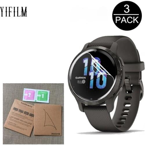 3Pcs Anti-Scratch TPU Hydrogel Film For Garmin Venu 2S 2 SmartWatch Unthin Soft HD Clear Full Screen Protector Film Not Glass