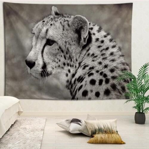 Cheetah Tapestries For Living Room Bedroom Hanging Wall Tapestry Retro Home Decor Yoga Beach Mat Custom logo