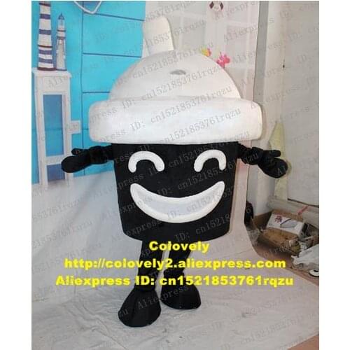 Coffee Cup Milk Tea Mug Tumblerful Glass Mascot Costume Adult Cartoon Character Conference Presentation Wore Beautiful zz6413