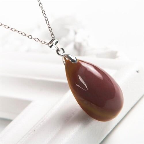 Natural Warring States Red Pendant Women Mens Powerful Necklace Charms Water Drop Bead Trendy Pendant 31*28*12mm Drop Shipping