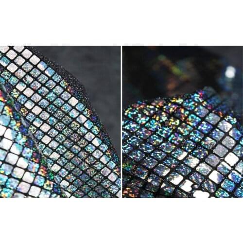 Square Mirror Mesh SMD Laser Reflective Symphony Fabric Stage Shiny Decoration Fashion Creative Fabric