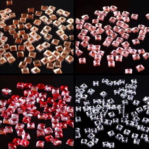 Pulaqi Square Rhinestones Strass for Clothing Thermomix Rhinestones Crafts Glue on Crystals Rhinestones Appliques Decoration DIY