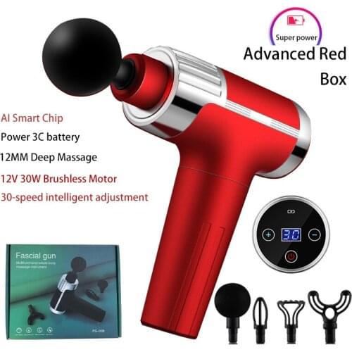 LCD Display Massage Gun Deep Muscle Massager Muscle Pain Body Neck Massage Exercising Relaxation Slimming Shaping Pain Relief