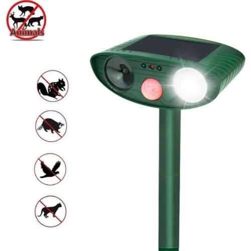 Cat Dog Repellents Small Animals Repeller Ultrasonic Solar Powered Motion Activated Fox Raccoon Rat Squirrel Animal 2019