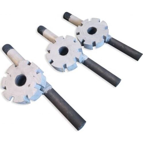 OUZHENG Long Service Life Anti-oxidation Graphite Impeller Rotor and shaft for Aluminum degassing