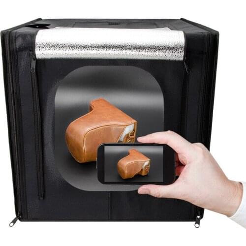 80CM Tabletop Shooting Adjustable Light Source Photography Light Softbox Lightbox Background LED Studio for DSLR Camera Phone