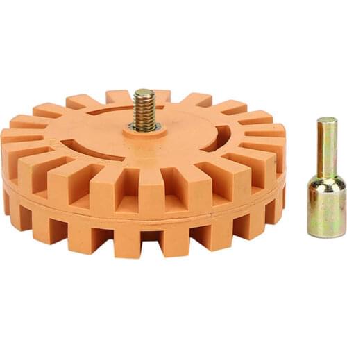 4in Rubber Eraser Wheel Sticker Film Glue Remover Pneumatic Decal Paint Cleaner Disc 25mm Diameter Car Polisher Tools