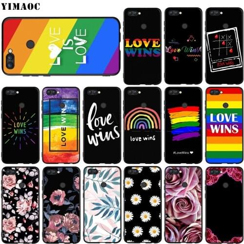 YIMAOC LGBT Love Wins Silicone Case for Huawei Honor Mate P smart Y7 Y9 8C 30 20 10 8x Nova 3i 3 Lite Pro Prime 2018 2019