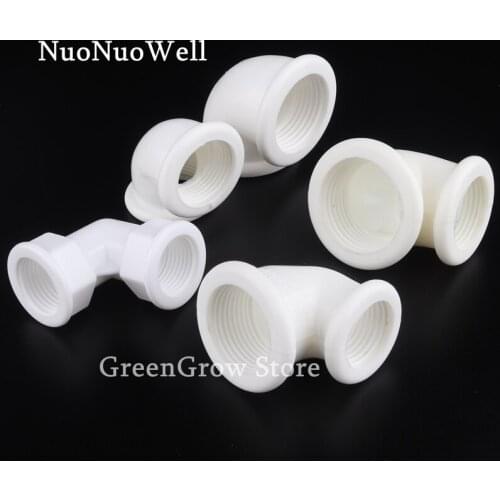 20/2pcs 1/2"~1" Female Thread Elbow Joint Garden Irrigation Reducing Tube Connector Kitchen Water Pipe Fittings PPR Plastic