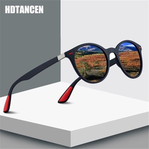 HDTANCEN Men Women Classic Retro Rivet Polarized Sunglasses Lighter Design Oval Frame UV400 Protection De Sol