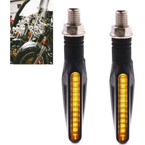 Super Bright ABS Motorcycle Indicators Flowing LED Turn Signal Lights for Motorbike Scooter Quad Cruiser Off Road Yellow