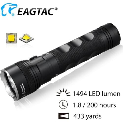 EAGTAC SX25A6 LED Flashlight 1494 Lumens 6*AA Battery Three Outputs Instant Strobe SOS Flash Beacon