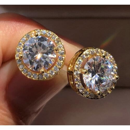 UILZ Luxury AAA CZ Stud Earrings for Women Elegant Female Colorful Daily Earrings Wholesale Dropshipping CEL1214
