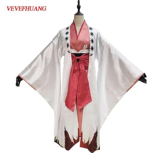 VEVEFHUANG Anime Bungo Stray Dogs Beast Kyoka Izumi Kimono Cosplay Costume Uniform Outfit Dress Halloween Costumes for Women Cus