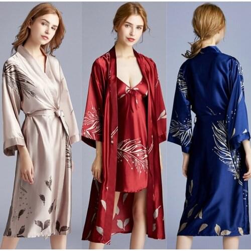 Japanese Pajamas Yukata Women Silk Sexy Japanese Dress Kimonos Asian Clothes Woman Japanese Robe Haori WomenS Obi Yukata FF2621