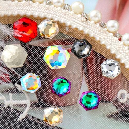 10mm Glue On Rhinestones K9 Glass Square Crystal Stones New Arrival Shiny Rhinestones For Clothes Wedding Dress Decoration