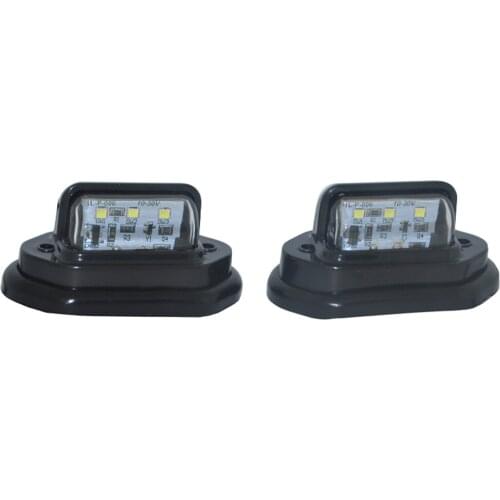 2Pcs 12V 24V Trailer Truck Bus LED License Plate Lights Lorry Van Back License Lamp Tail Light