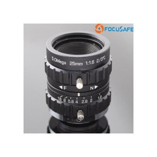 25mm Monofocal C Mount Industrial Camera Lens with 2/3" format 5 Megapixel