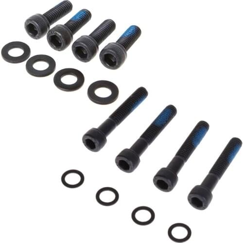 4pcs Bicycle Screw Disc Brake Conversion Adapter Parts Accessories M6x18/M6x30 Steel With Spacer Bolt Repair Kit