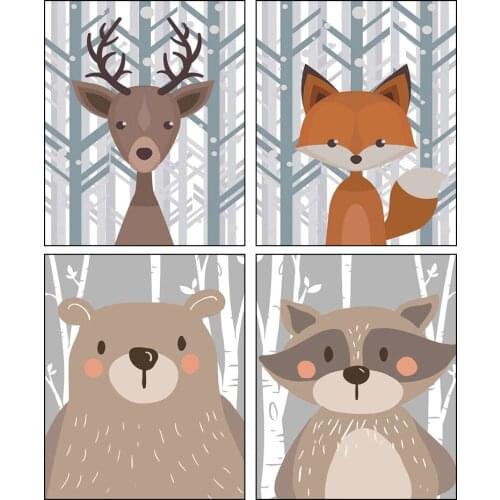 5D DIY Diamond Painting Animal Full Square/Round Diamond Embroidery Rhinestone Picture Mosaic Art Home Decoration Gift Kit