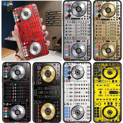 DJ Music Retro for Samsung Galaxy S21 Ultra Plus Note 20 10 9 8 S10 S9 S8 S7 S6 Edge Plus Black Phone Case