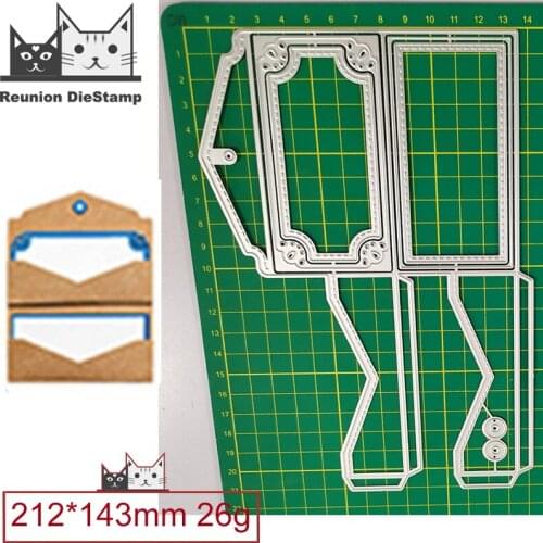 Double Envelope Folder Metal Cutting Dies Decorative Scrapbooking Steel Craft Die Cut Embossing Paper Cards Stencils