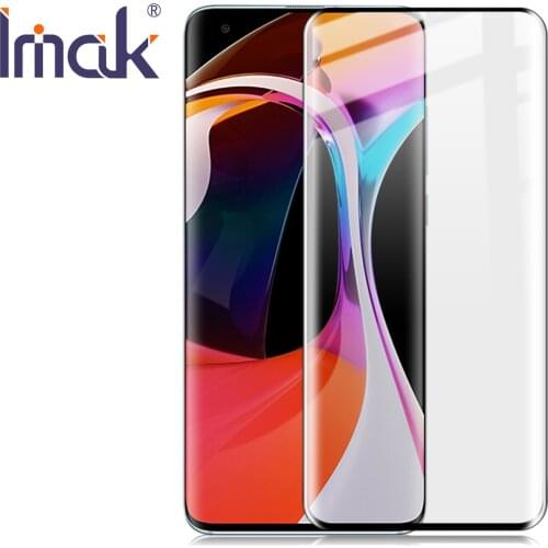 Imak 3D Curved Tempered Glass For Xiaomi Mi 10 Mi10 Pro Ultra oleophobic Full Screen panel Glue