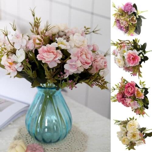Artificial flowers for decoration Rose Peony Silk small bouquet flores party spring wedding decoration mariage fake Flower
