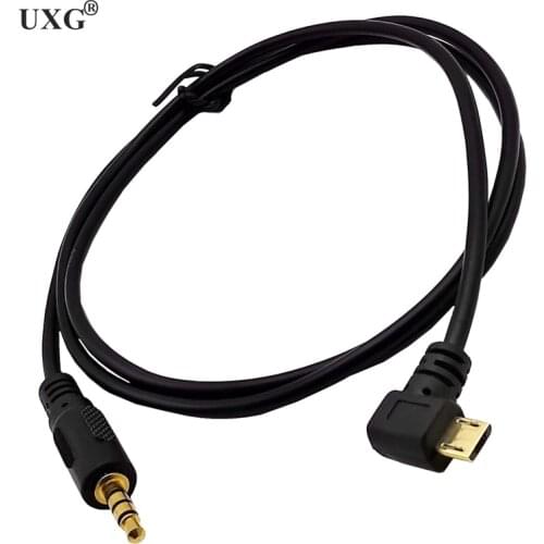 3.5mm Stereo Male to Micro USB 5Pin Male Adapter Convertor Cable 1M for MP3 MP4
