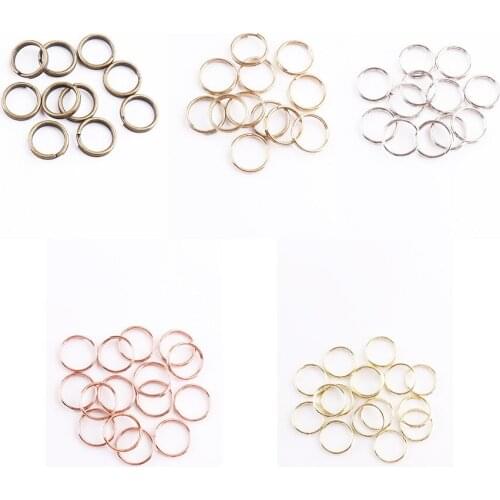 Keyring 9mm(1/3inch) O rings Circle Split Ring forKeychain Making Keyfob Accessories Jewelry Making Finding DIY Handmade
