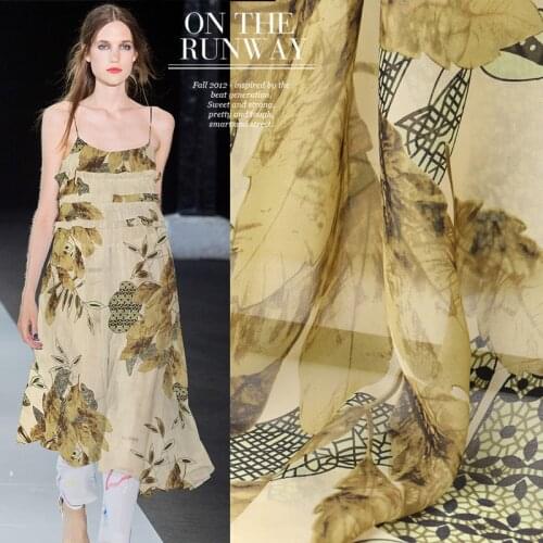 Summer New Elegant Silk Silk Chiffon Fabric Thin Silk Dress Scarf Fairy Skirt DIY Fabric
