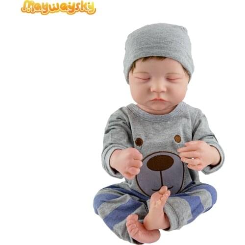 Maywaysky Color Paint Silicone Reborn Doll For Girl 18" Bebe Newborn With Cloth Children Toy