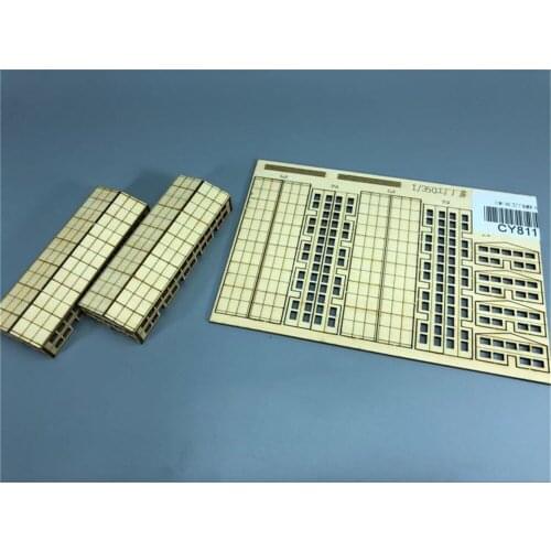 1/350 Scale Factory Building DIY Set Shipyard Dock Scene Wooden Assembly Model Kit 12.5 * 4.4 * 2.4cm Fits Ship Model Scene DIY