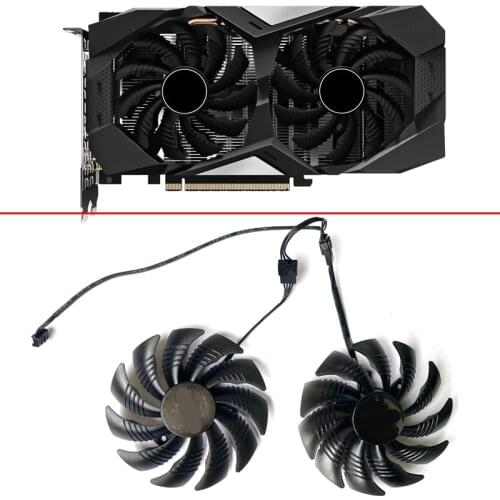 NEW 2PCS PLD09010S12HH T129215SU 87MM 4PIN RTX2060 Heat Sink GPU Fan For Gigabyte GeForce RTX2060 OC 6G GV-N2060OC-6GD Cooling