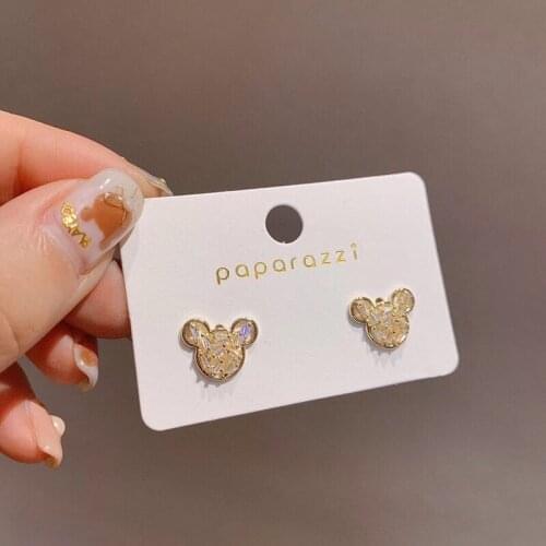 2020 New Womens Earrings Delicate Sweet Animal Bear Shape Earrings for Women Bijoux Korean boucle Girl Gifts Jewelry Wholesale