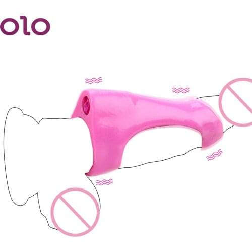 OLO Vibrator Penis Ring Penis Trainer Enlargement Cock Ring G Spot Stimulation Delay Ejaculation Sex Products Sex Toys for Men