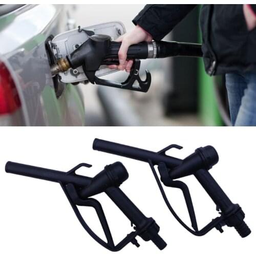 Plastic Manual Heavy Duty Fuel Nozzle Gun with Hook 25mm / 20mm 1" 3/4" Straight Spout -Diesel & Gasoline Nozzle, Max Flow 45L/m