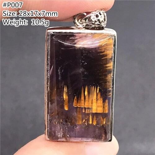 Natural Purple Red Auralite 23 Pendant For Women Man Cacoxenite Canada Water Drop Crystal Healing Beads Energy Gemstone AAAAA