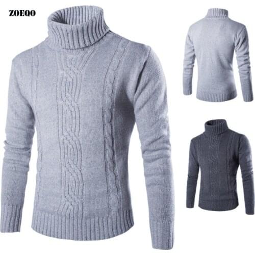 Casual Sweater Men Pullovers Turn-down Collar Mens Fashion Sweaters And Pullovers winter Knitting Knitwear Sweaters