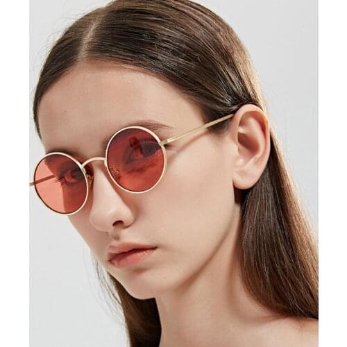 Fashion New Hip-hop Sunglasses Retro Metal Round Frame Sunglasses Trend Harajuku Prince Mirror